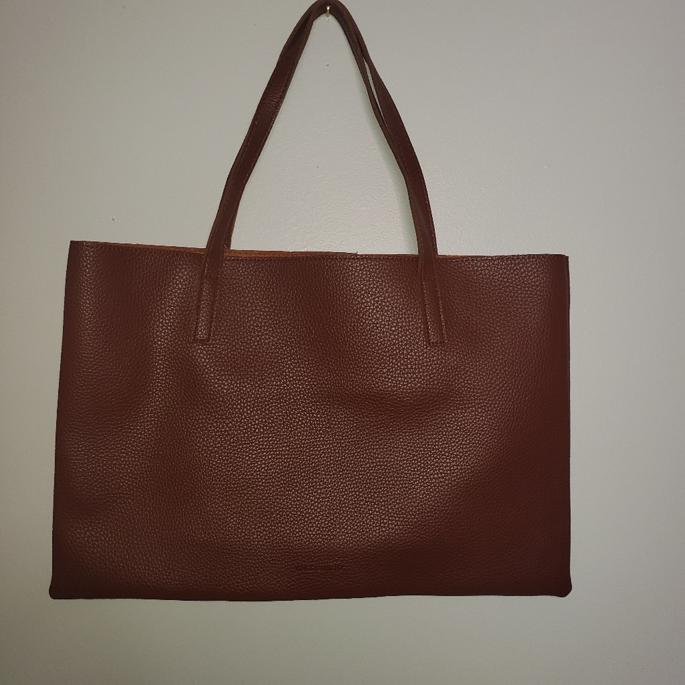 Vince Camuto Tan Brown Vegan Leather Tote